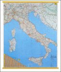 Planisfero 144-Italia carta murale stradale cm 120x100